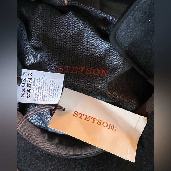 Stetson Ear Flap Wool Blend Hat Size 62 (XXL) Nwt - Picture 6 of 6